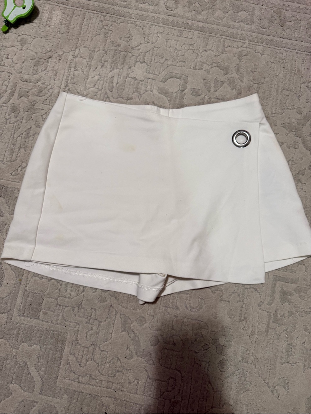 Zara White Women’s Skort with Metal Eyelet